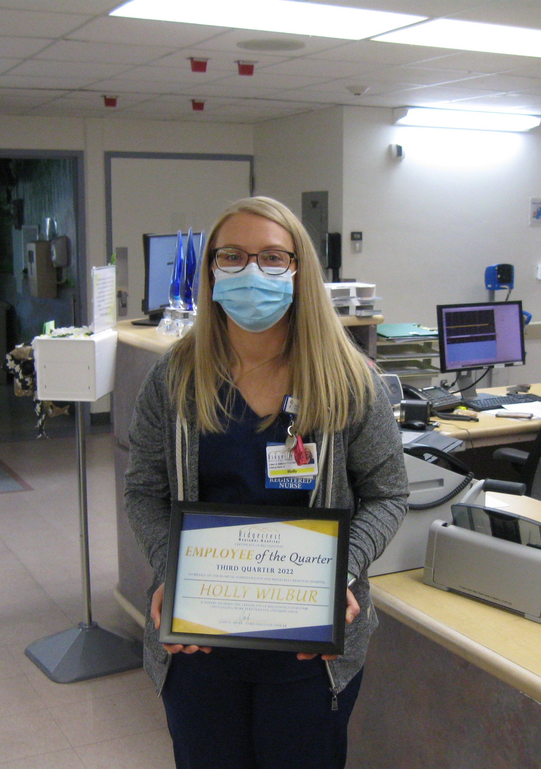 Holly Wilbur - Employee of the month 3rd quarter