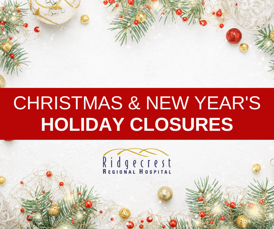 Christmas & New Year's Holiday Closure Days and Time