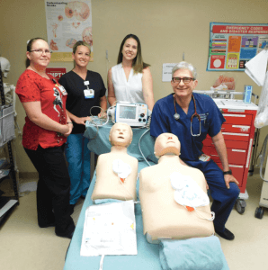 RRH Staff with new defibrillators