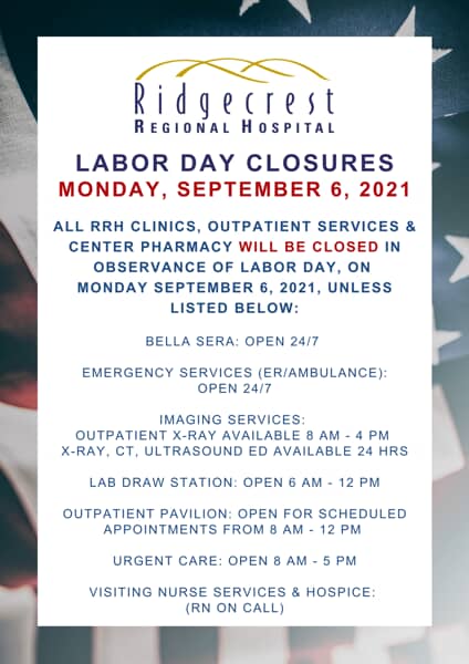 Labor day closure announcement