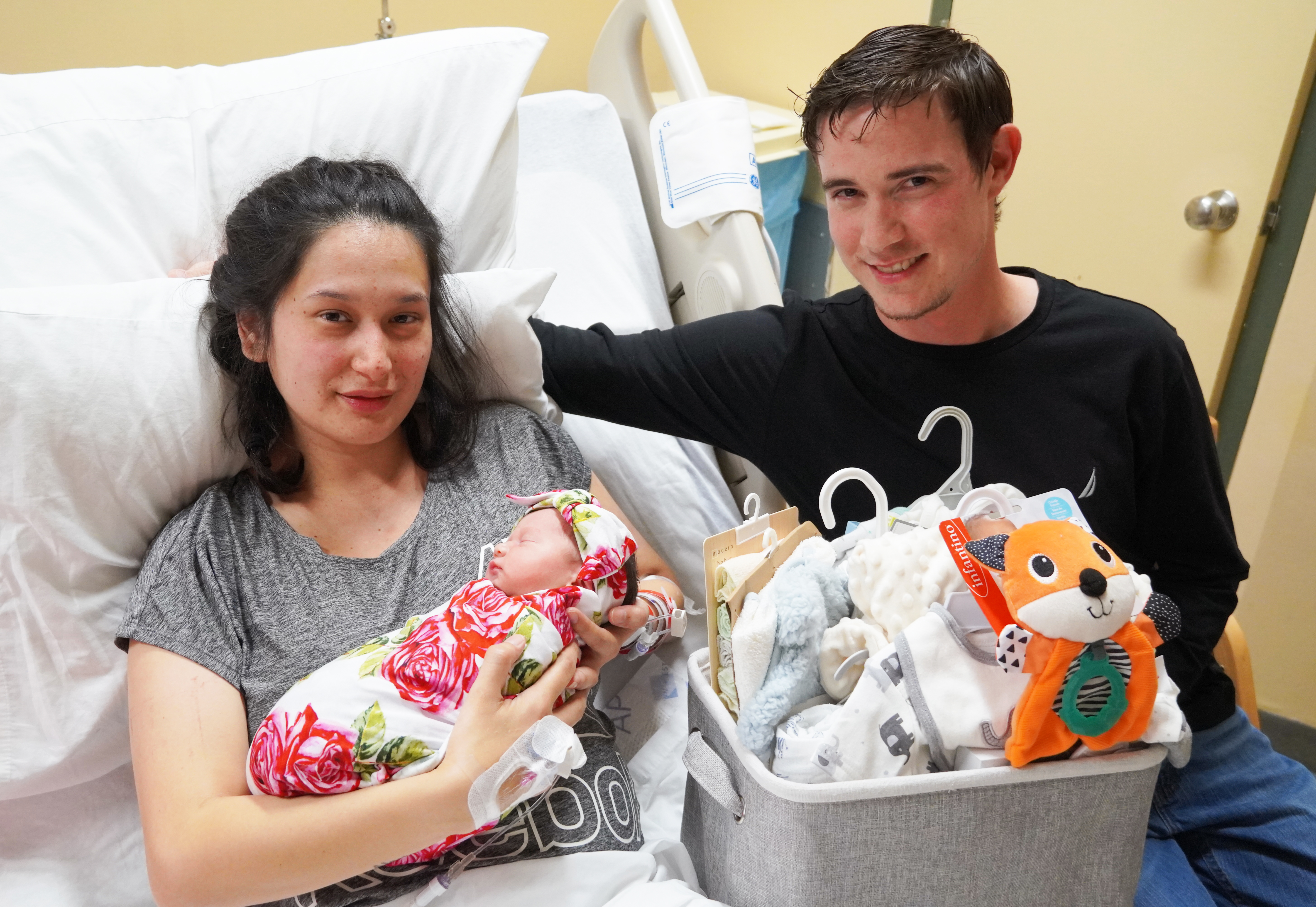New born baby mom and dad