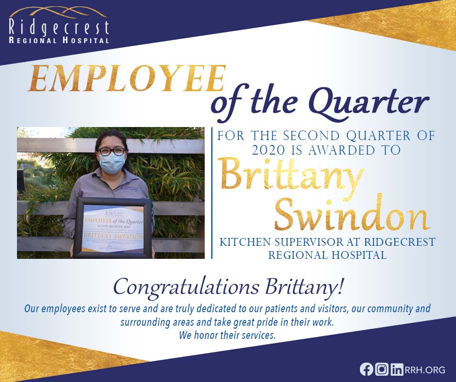 Employee of the quarter Brittany