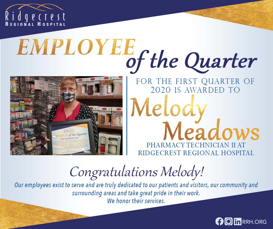 Employee of the quarter Melody Meadows