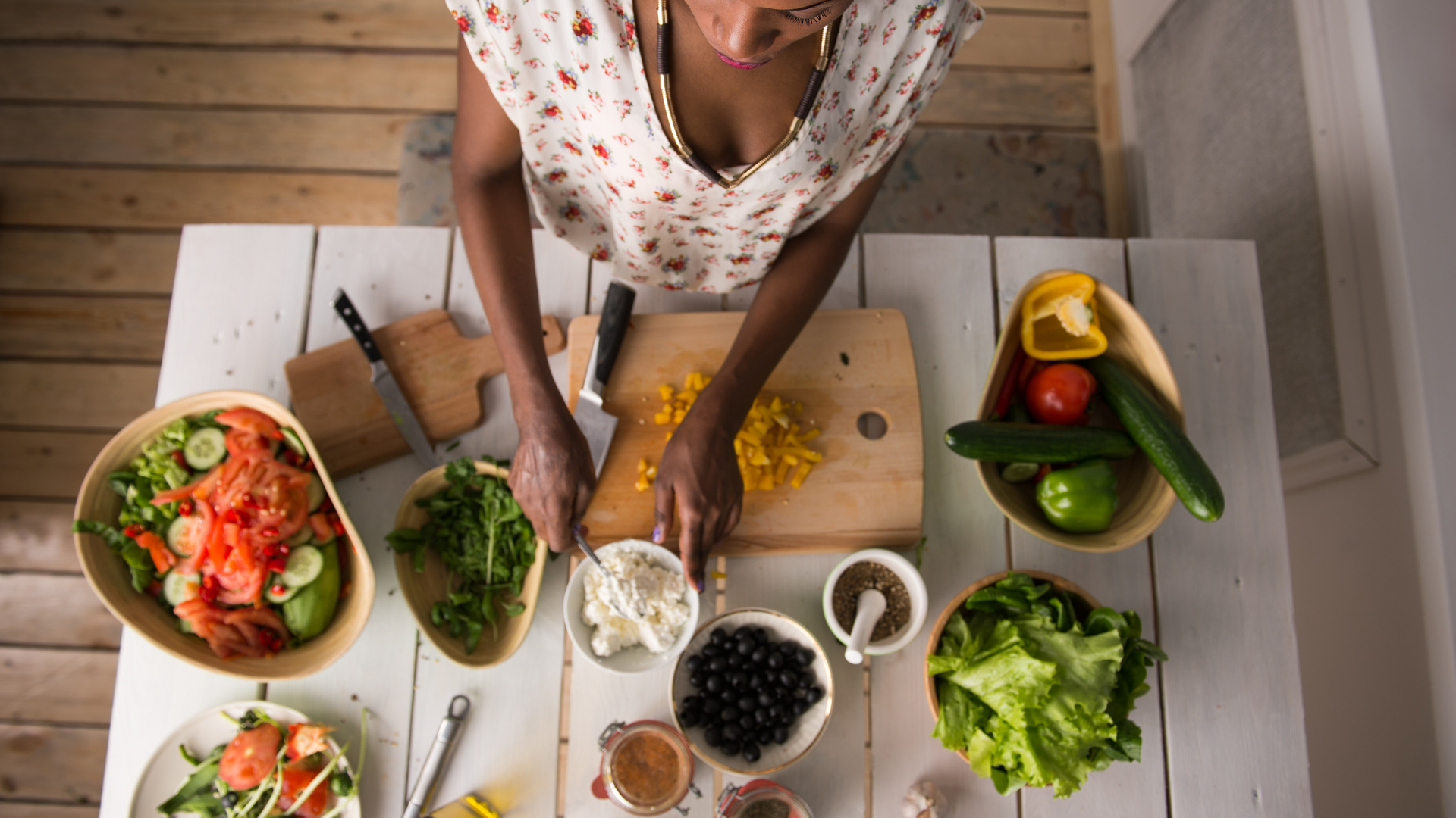 preparing healthy food